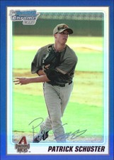 2010 Bowman Chrome Prospects Blue Refractors Card #BCP97A Patrick Schuster