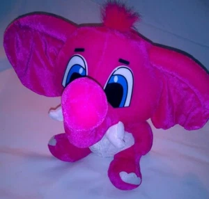 IMPACT Plüsch 11 Zoll heißer rosa Elefant mit großen blauen Augen und großen Ohren - Bild 1 von 7