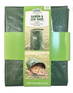 “NEW” Expert Gardener 53 Gallon Garden & Leaf Bags, 2 Pack, Green, 53 gal - Picture 1 of 8