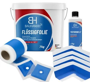 Abdichtung Bad Flüssigfolie Set Dichtband Dusche Dichtset Grundierung Dichtfolie - Bild 1 von 12