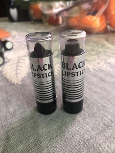 Black Lipstick Halloween Makeup Costume 2 tubes New Unused - Picture 1 of 2