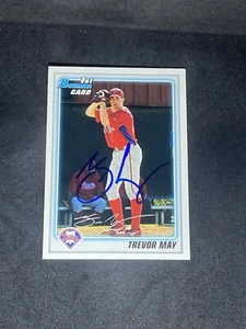 Trevor May 2010 Bowman Prospects #BP36 Philadelphia Phillies Auto Signed Card - Picture 1 of 3