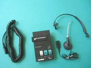 Plantronics H141 DuoSet Headset w/ MX10 Amplifier & QD cable - Zdjęcie 1 z 10