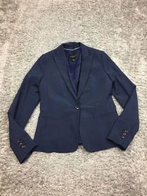 Traje Chaqueta Banana Republic Mujer Talla 0 Azul Calce Clásico 1 Botón Carrera Foto 1 de 4