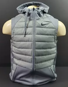 Gilet da allenamento invernale Nike Therma zip completa, grigio/nero, taglia S (BV4534-084) - Foto 1 di 6