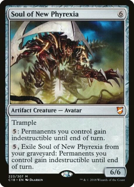 SOUL OF NEW PHYREXIA NM Commander 2018 mtg Grey - Artifact Mythic - Image 1 of 1