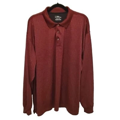 Camisas de golf PGA Tour XXL rojas marrones manga larga con cuello Foto 1 de 4