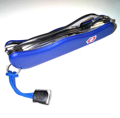 New Victorinox Swiss Army 111mm Knife : One Hand NS BLUE FORESTER  0.8361.MW2 - Image 1 of 4