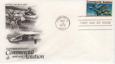USPS FDC #1684 1976 13¢ Commercial Aviation ArtCraft ST2413 - Image 1 of 2