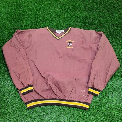 Vintage Native-Indian Windbreaker XL 27x25 Absegami-Braves - Image 1 of 4