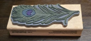 4" Stampendous Gummistempel Pfauenfeder mit Auge Natur Kartenherstellung Handwerk - Bild 1 von 9