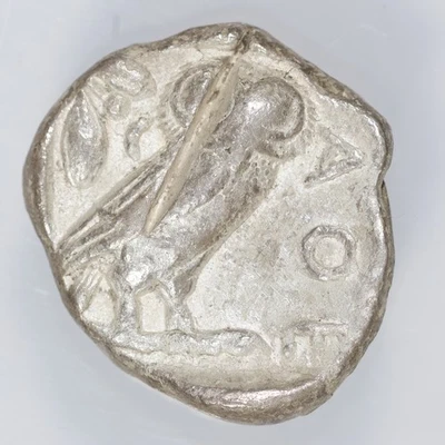 c. 440-404 BC Ancient Greek Attica, Athens Silver Owl Tetradrachm Test Cut - Image 1 of 2