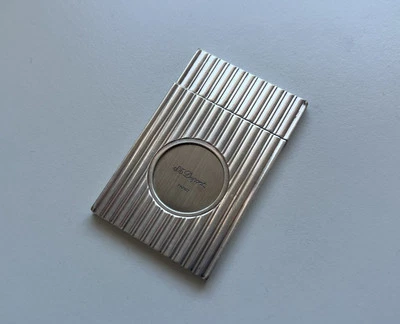 S.T. Dupont Zigarrenschneider Cutter Guillotine Silb. Restaurationsobjekt Defekt - Bild 1 von 4