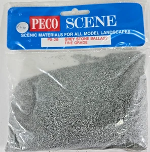 Peco Scene PS-26 Grey Stone Ballast Fine Grade Model Landscape & Railway Scenery - Picture 1 of 2