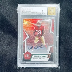2019 Panini Deebo Samuel Rookies & Stars FOTL Auto RC SSP /5 49ers BGS 9 + 10 - Picture 1 of 2