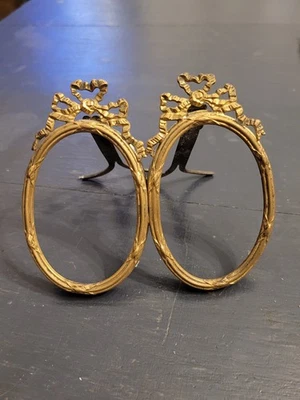 Ancien cadre double porte photo en bronze Louix XVI 16 - Photo 1/4