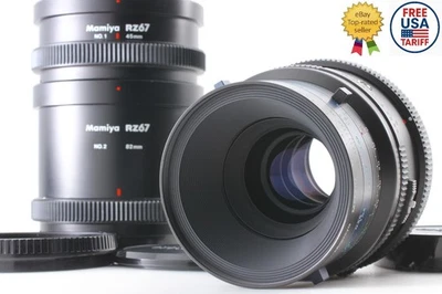 [TOP MINT w/Tube1,2] Mamiya Macro M 140mm F4.5 M/L-A Lens for RZ67 II From JAPAN - Image 1 of 4