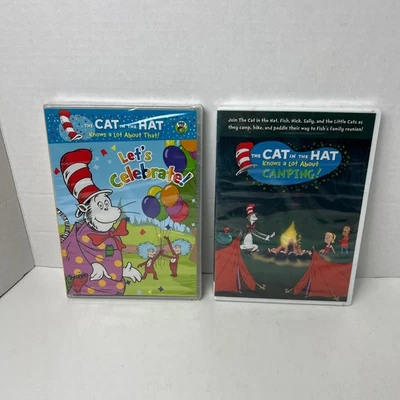 The Cat in the Hat Knows a Lot About That Let's Celebrate & Camping DVD New - Image 1 of 4