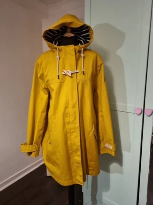 Joules Women's Coast Mid Rain Jacket Size 20 Antique Gold Waterproof Breathable - Image 1 of 4