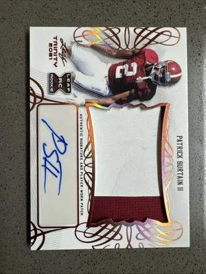 2021 Leaf Trinity - Patch on card Auto Patrick Surtain II #PA-PS2 (AU, MEM, RC) - Image 1 of 2