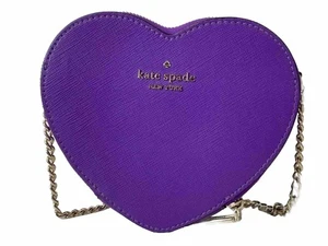 Kate Spade Saffiano Lila Leder Herz Crossbody/Schulterriemen Kette Rarität! - Bild 1 von 7