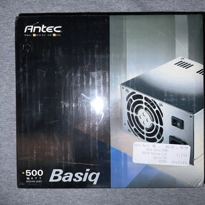 Antec Basic BP500U 500-Watt ATX12V V2.01 Power Supply New Sealed - Image 1 of 4