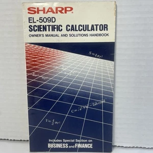 Vintage Sharp EL-509D Scientific Calculator Owner's Manual & Solutions Handbook - Imagen 1 de 5