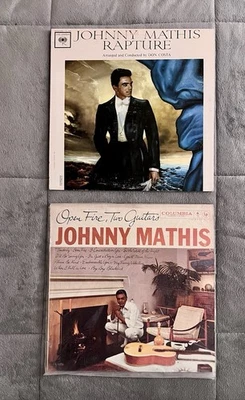 Johnny Mathis LP Lot Open Fire Two Guitars & Rapture Columbia Romantic VG+ - Image 1 of 4
