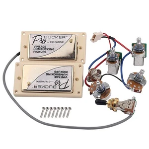 1 Set ProBucker Alnico Bridge&Neck Pickups with Pro Wiring Harness Pots&3 Way... - Picture 1 of 8