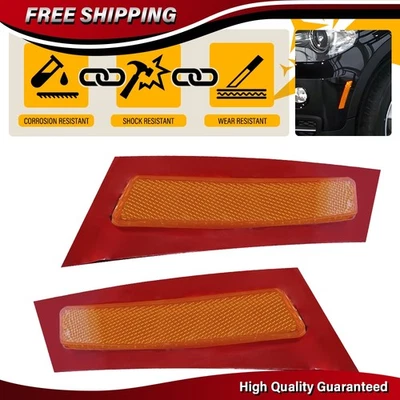 Par de reflectores laterales de parachoques delantero lentes ámbar para BMW E70 X5 2007 2008 2009 2010 Foto 1 de 4