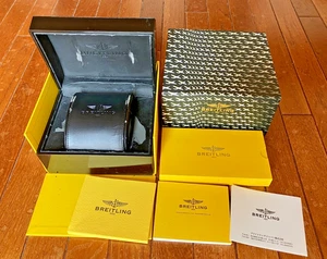 Breitling Caja Reloj Vacía con Manual #V60 - Imagen 1 de 15