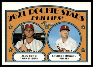 2021 Topps Heritage 2021 Rookie Stars - Phillies - Alec Bohm/Spencer Howard - Picture 1 of 2