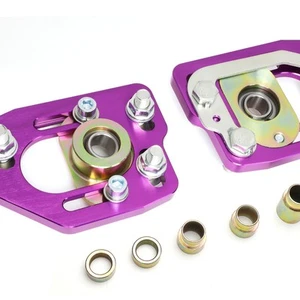 For 90-93 Ford Mustang Front Aluminum Adjustable Camber/Caster Plates Kit Purple - Imagen 1 de 5