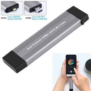 NVMe M.2 SSD PCI-e To USB3.1 USB-C SSD External case Hard Disk Enclosure Adapter - Afbeelding 1 van 12