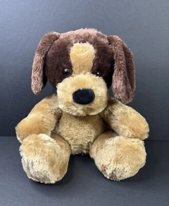 BUILD A BEAR Dark Brown Light Brown Soft PUPPY Dog 11" Sitting Plush  - Picture 1 of 6