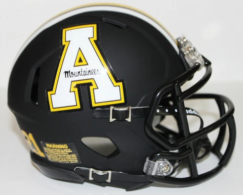 2021 Appalachian State Mountaineers Custom Riddell Mini Helmet vs Elon Cover