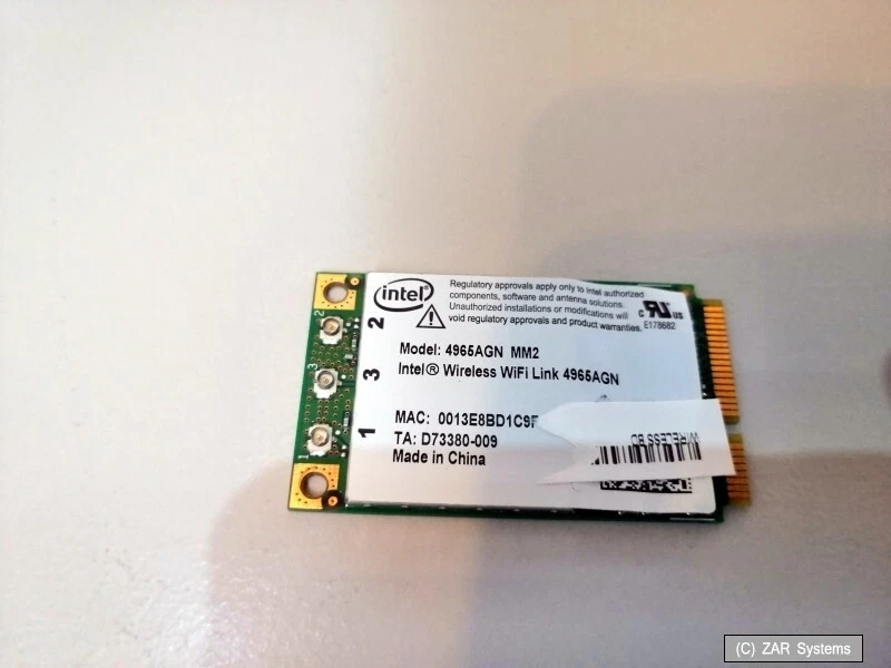 Ersatzteil für Acer TravelMate 7720: WLAN WiFi Modul 4965AGN MM2 Karte BULK, OK - Image 1 of 1