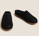 Damskie czarne kapcie Mule Ex M&S Damskie buty domowe z podszewką Sugerowana cena detaliczna 17,50 £