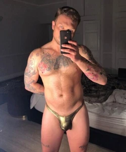 AM Men's Bronze/Gold Texture Thong - Picture 1 of 5