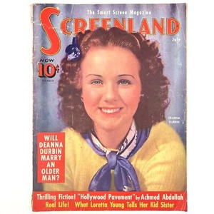 SCREENLAND Magazine JULY 1939 Deanna Durbin Cover - Picture 1 of 10