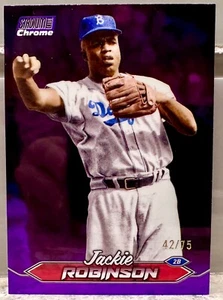 JERSEY # MATCH! 2024 Topps Stadium Club Chrome Jackie Robinson Purple 42/75! 1/1 - Picture 1 of 2