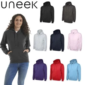 Uneek Ladies Deluxe Hoodie - Super Soft Hooded Sweatshirt, Women's Casual Top - Picture 1 of 11