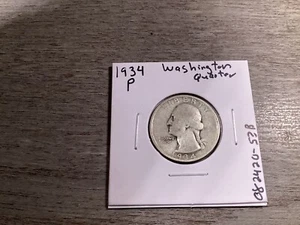 1934 Washington Silver Quarter from Philadelphia Mint 082420 53B - Picture 1 of 4