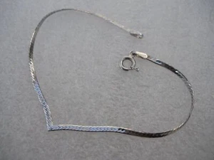 Sterling Silver V Bracelet, Solid Silver Italy 925 Signed Vintage - Picture 1 of 5
