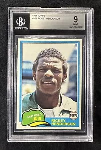 1981 Topps #261 RICKEY HENDERSON BGS 9 (MINT) - Oakland Athletics - HOF - Bild 1 von 2