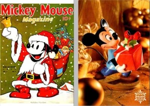 2~4X6 Postcards REPRO~1937 MICKEY MOUSE MAGAZINE~Santa Claus & 1995 ADVERTISING - Picture 1 of 5
