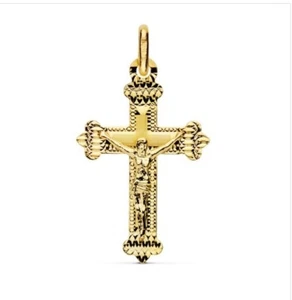 Colgante Oro 18k 750 mls. Cruz Cristo 23 X 15 MM. - Imagen 1 de 3