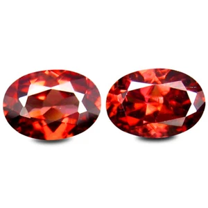 2.06 ct (2 pcs) Mesmerizing Oval Cut (7 x 5 mm) Brown Zircon Gemstone - Picture 1 of 1