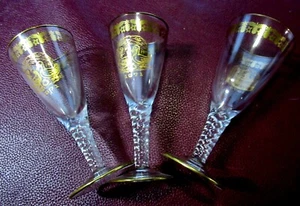 3 HOLMEGAARD KASTRUP Hans Christian Andersen CRYSTAL & 22KT GOLD cordials - Picture 1 of 5