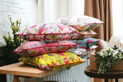 Wholesale Lot 5 PC Square Bird Printed Cushion Cover Decor Pillow Covers - Image 1 of 3